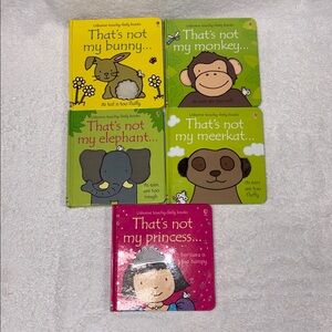 UsBorne Touchy-Feely Books Set of 4 monkey, bunny, meerkat, elephant, princess